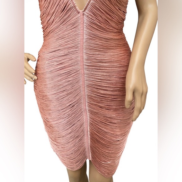 Zara fringed fitted halter mini dress - Picture 3 of 9